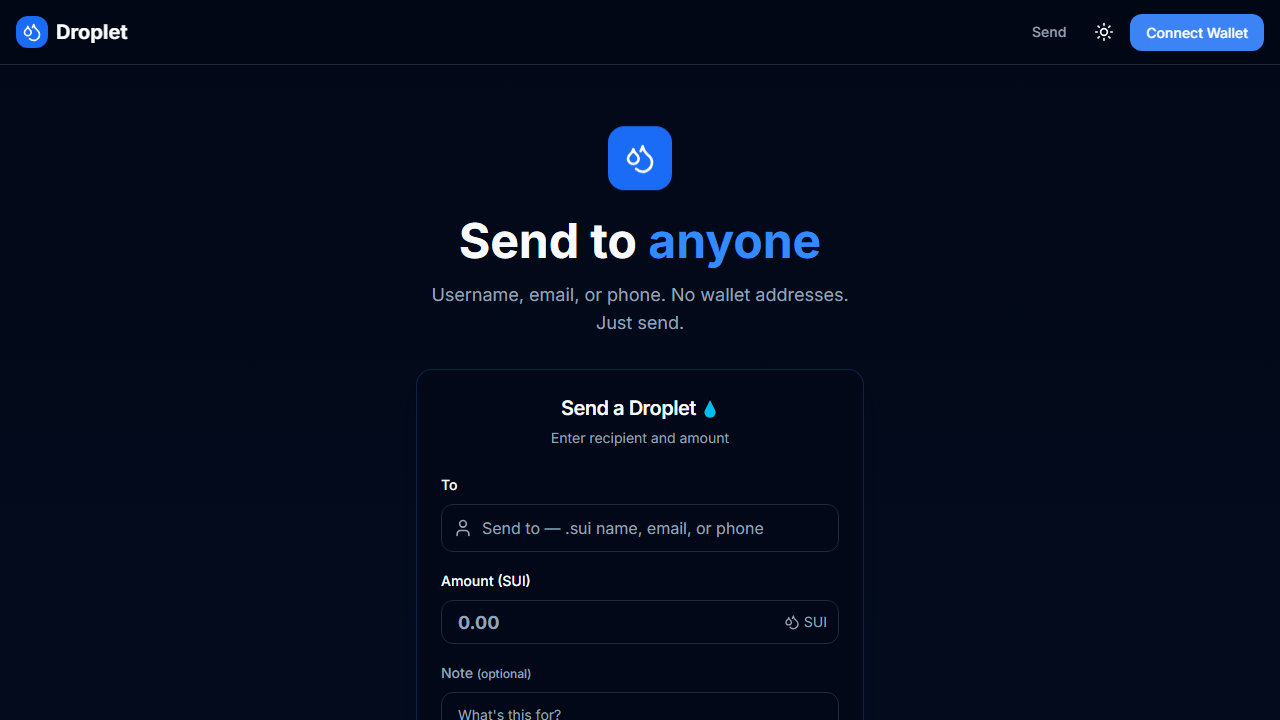 Droplet - Send Crypto Like Messaging