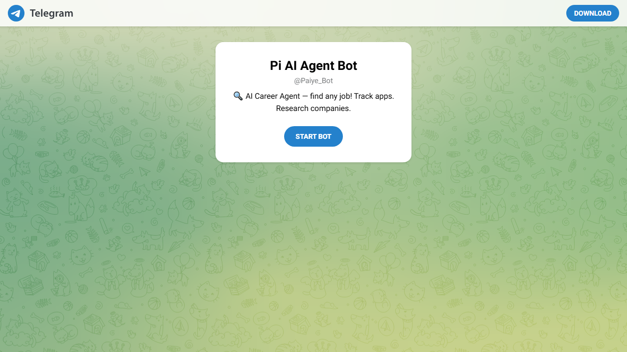 @Paiye_Bot - Telegram AI Career Agent